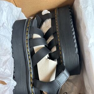 Dr. Martens Black Platform Gladiator Sandals